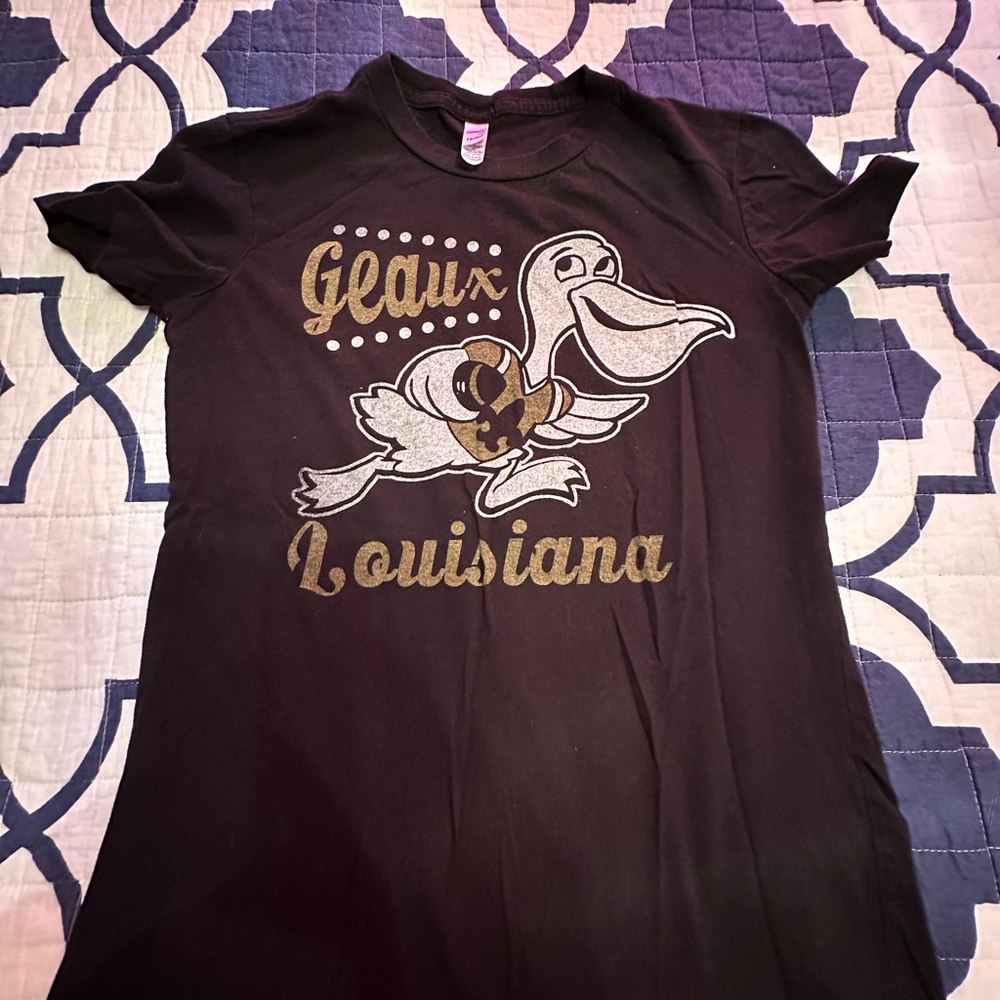 Abella Black Graphic Polo Tee